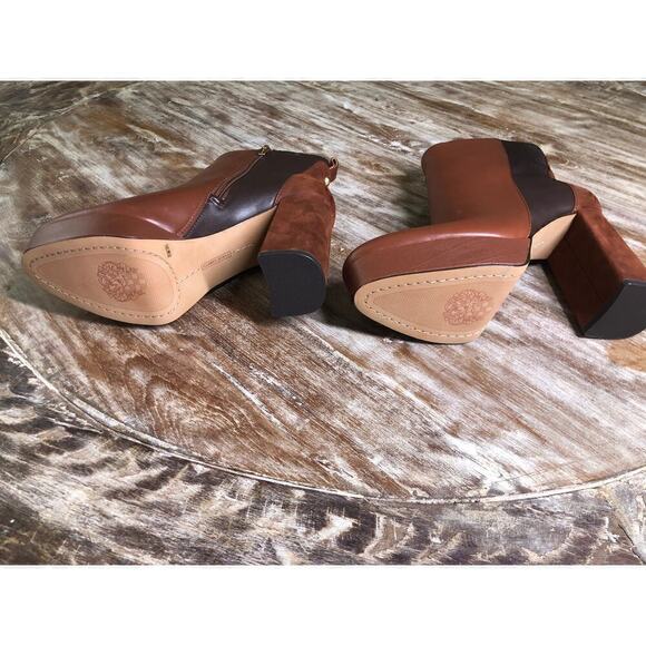Vince Camuto Gripaula Bootie Heeled Cognac NEW 6.5 US - Picture 8 of 9